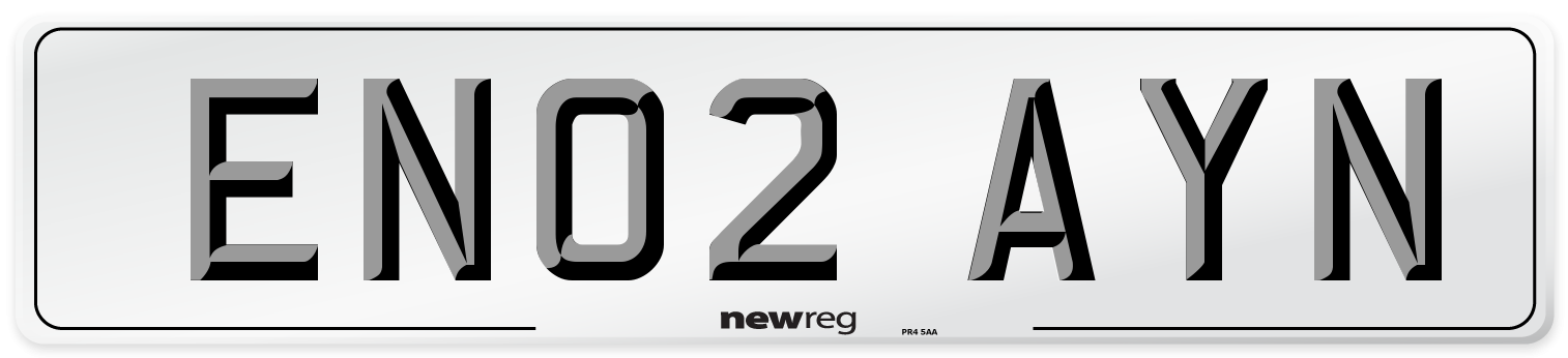 EN02 AYN Number Plate from New Reg